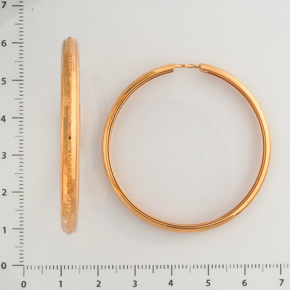 Серьги конго из красного золота 585 пробы 2