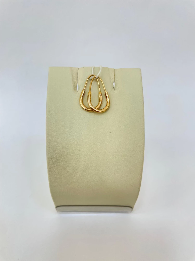 Серьги конго из красного золота 585 пробы 1