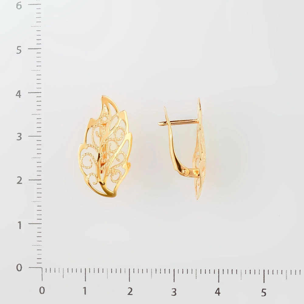 Серьги из красного золота 585 пробы 2