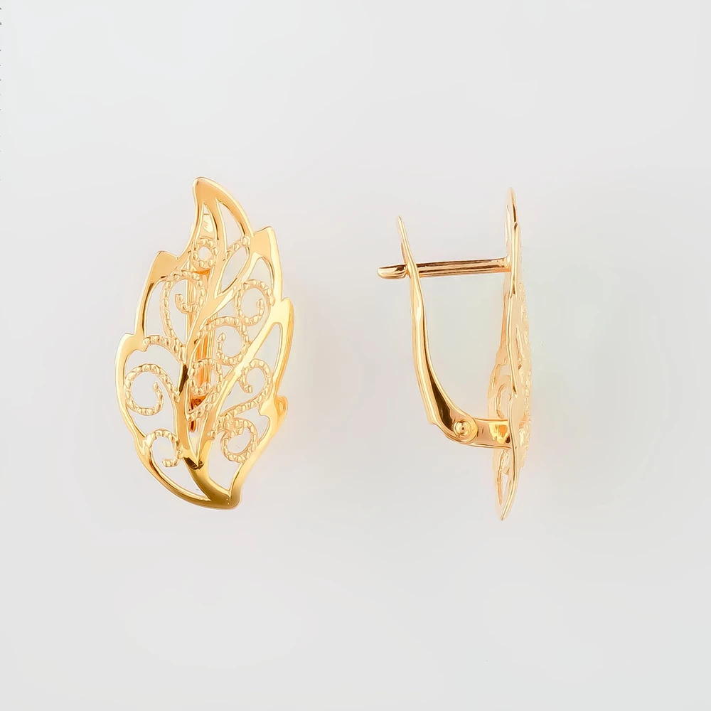 Серьги из красного золота 585 пробы 1