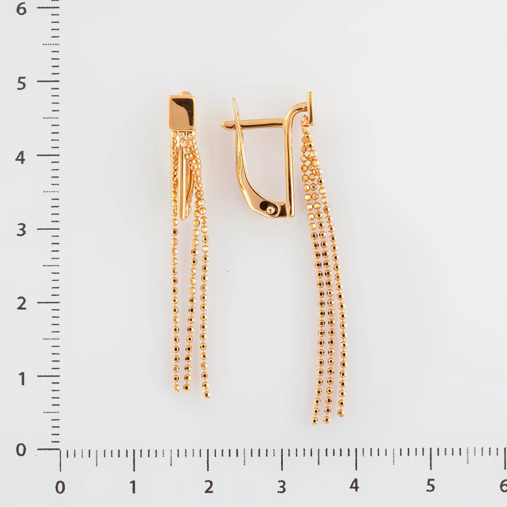 Серьги из красного золота 585 пробы 2