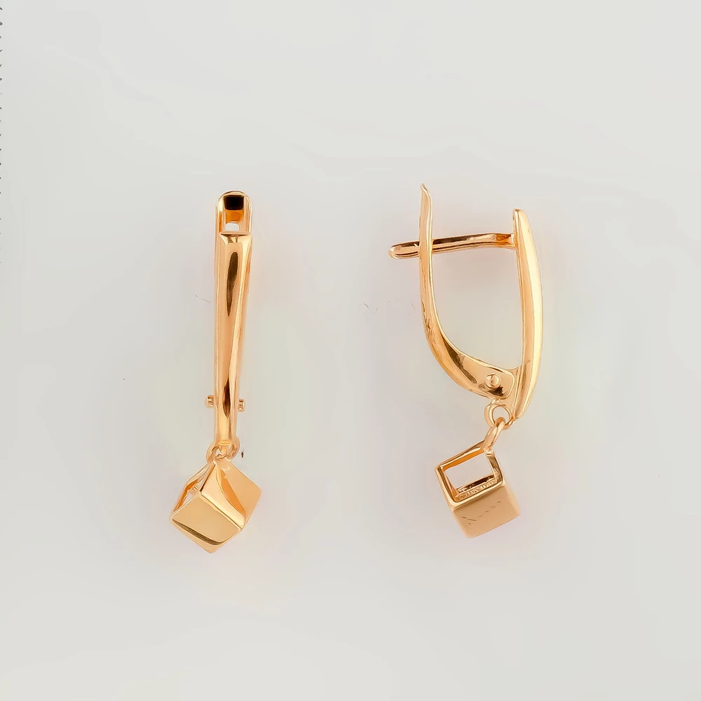 Серьги из красного золота 585 пробы 1