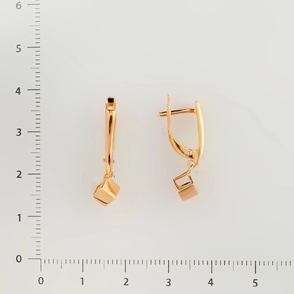 Серьги из красного золота 585 пробы 2