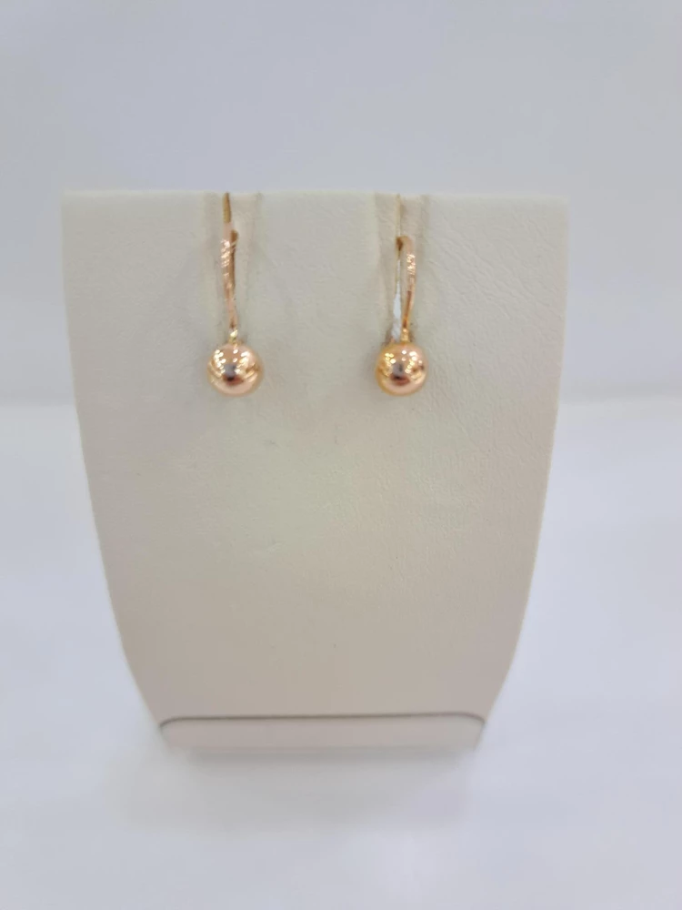 Серьги из красного золота 585 пробы 1