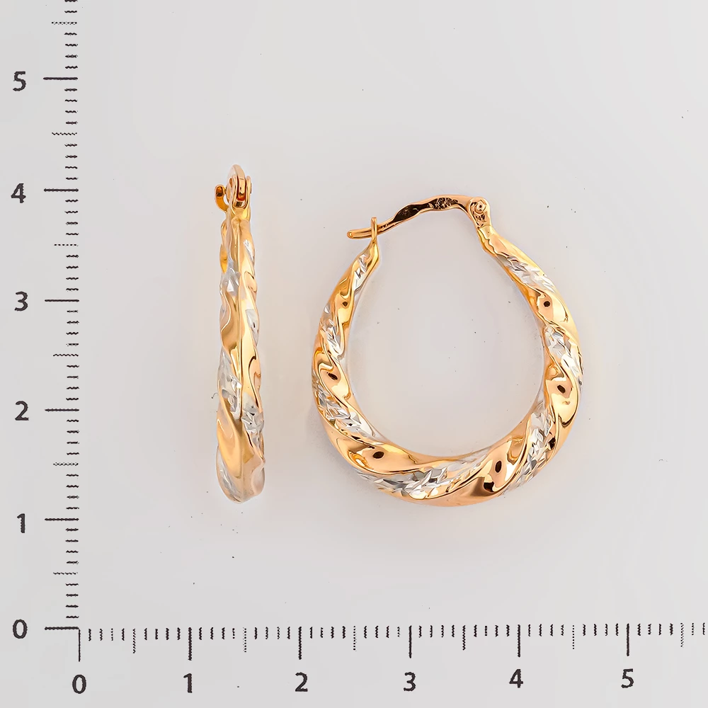 Серьги конго из красного золота 585 пробы 2