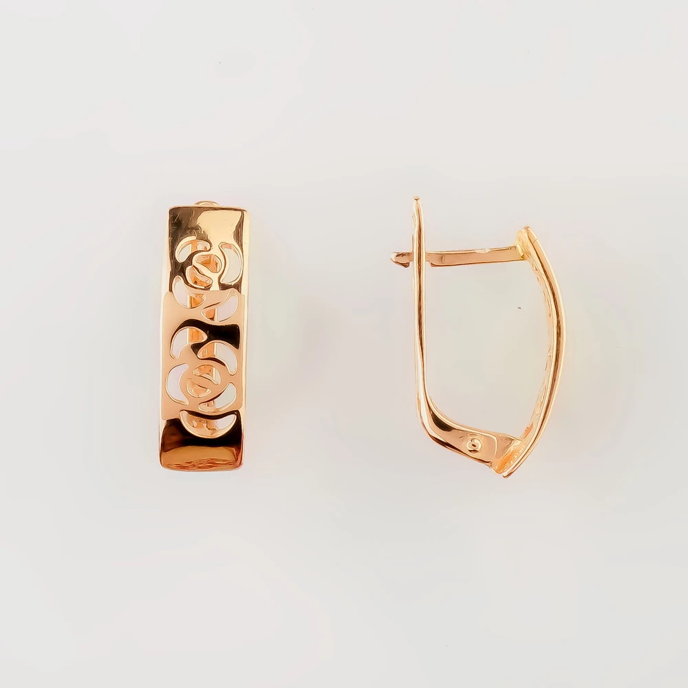 Серьги из красного золота 585 пробы 1
