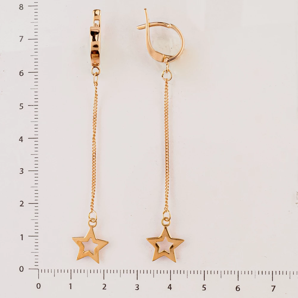 Серьги из красного золота 585 пробы 2