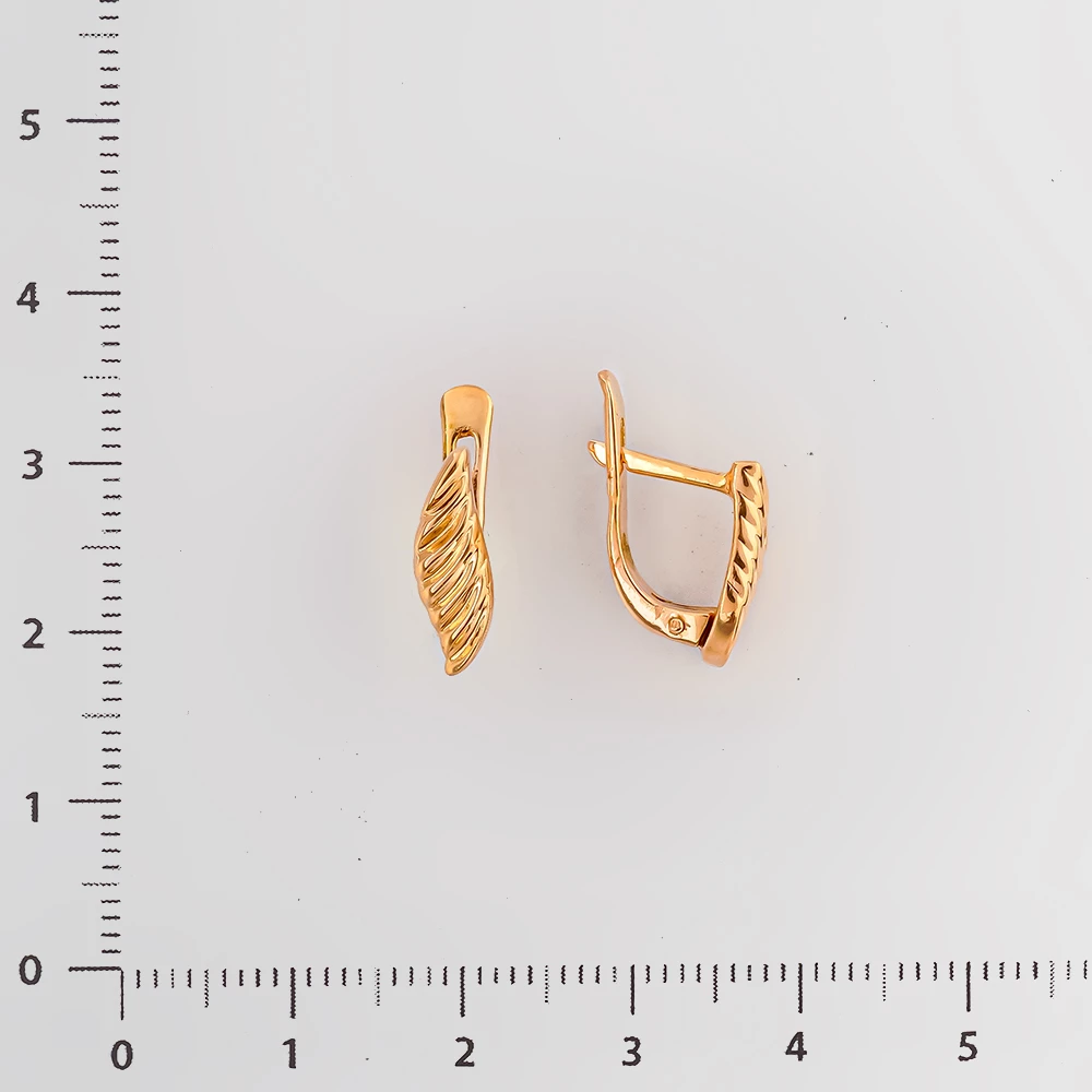 Серьги из красного золота 585 пробы 2