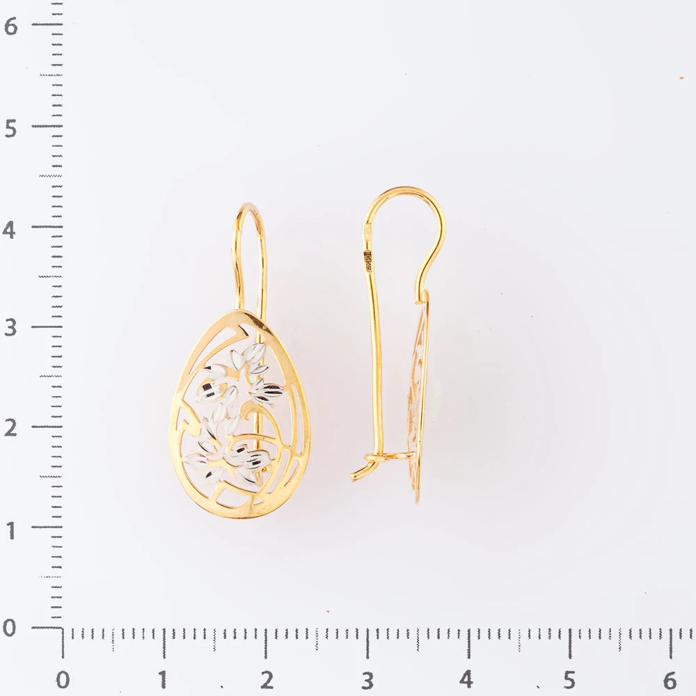 Серьги из красного золота 585 пробы 2