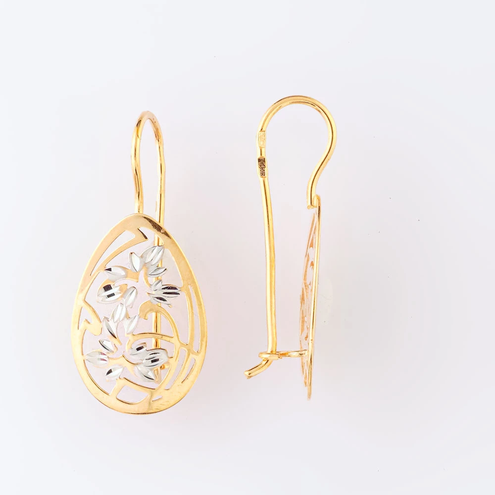 Серьги из красного золота 585 пробы 1