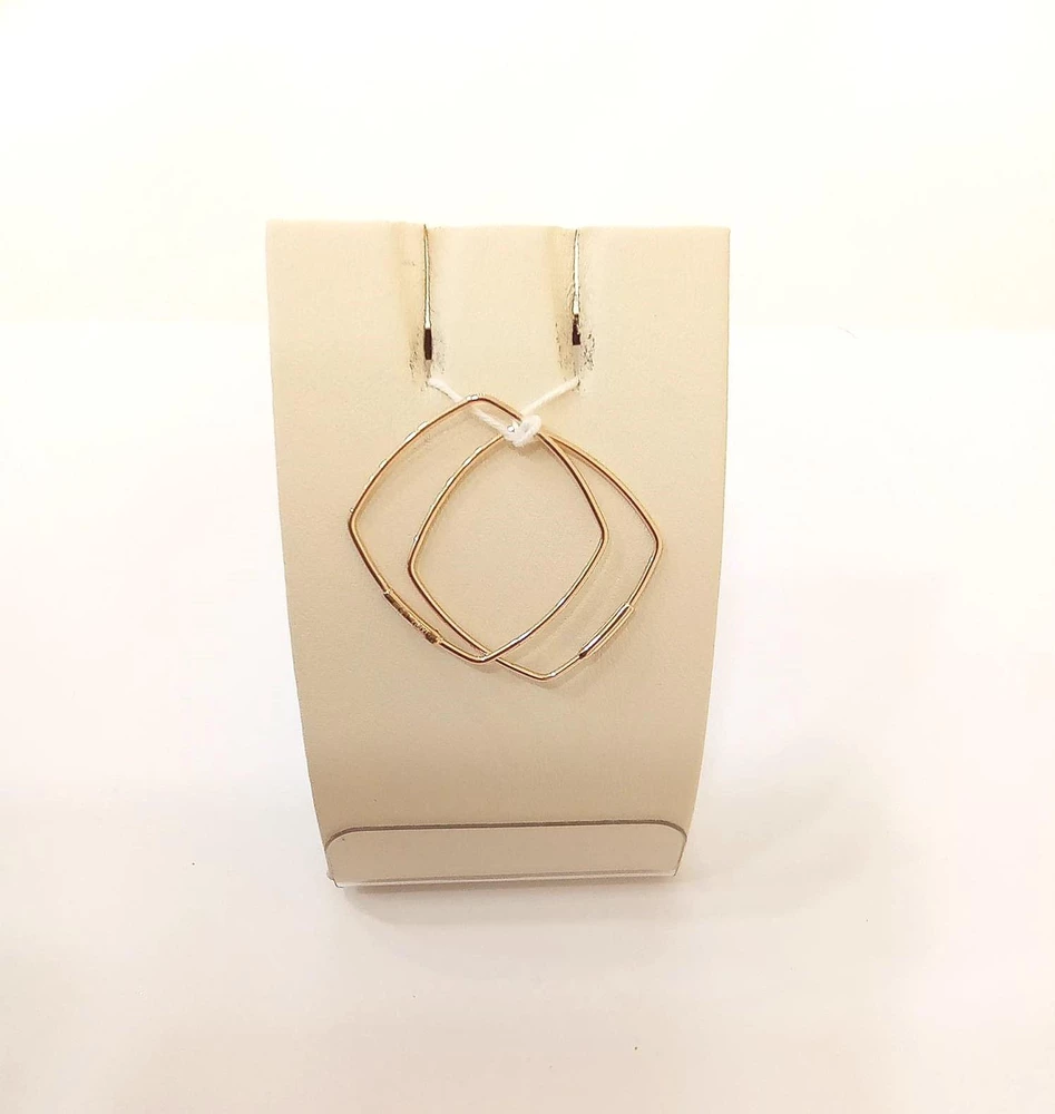 Серьги конго из красного золота 585 пробы 1
