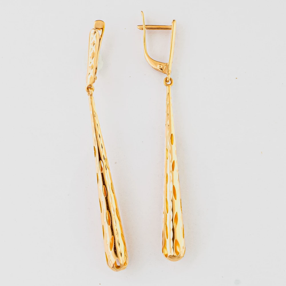 Серьги из красного золота 585 пробы 1