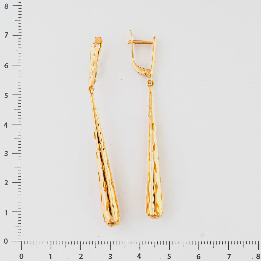 Серьги из красного золота 585 пробы 2