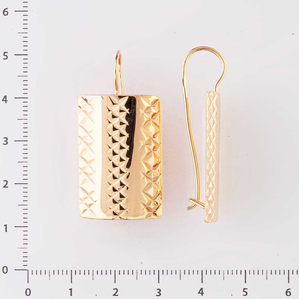 Серьги из красного золота 585 пробы 2