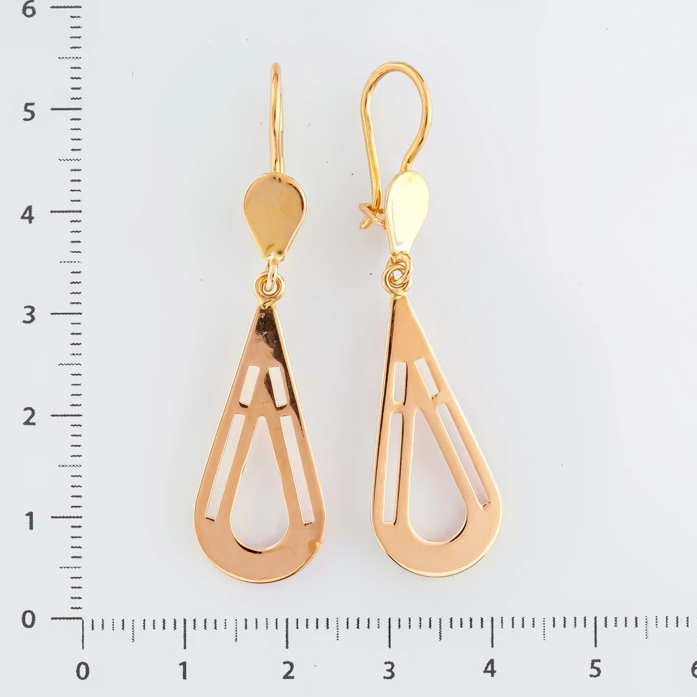 Серьги из красного золота 583 пробы 2