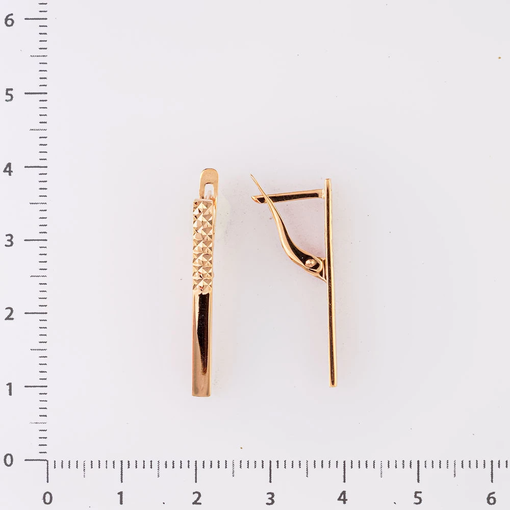 Серьги из красного золота 585 пробы 2