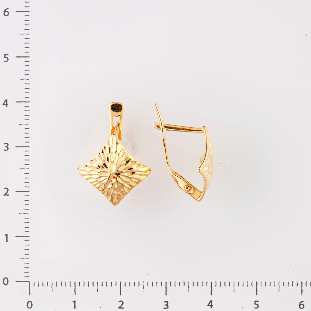 Серьги из красного золота 585 пробы 2