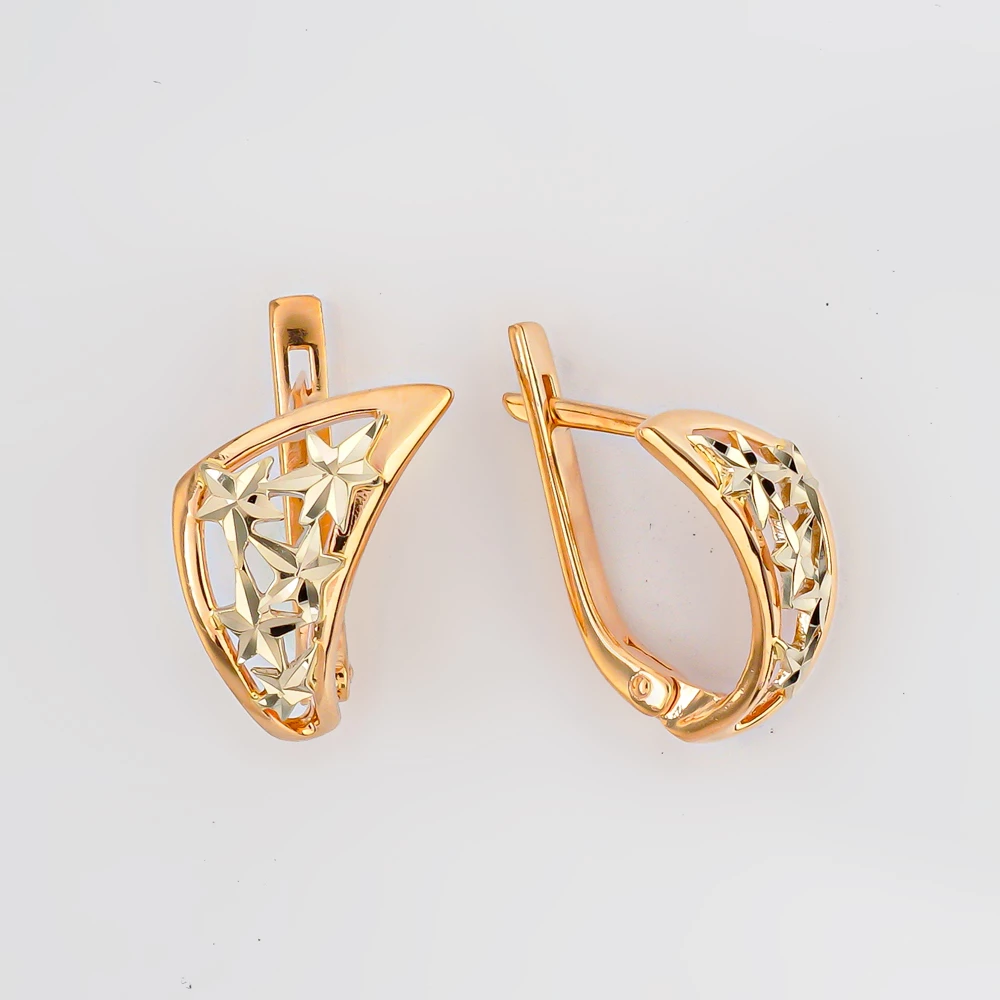 Серьги из красного золота 585 пробы 1