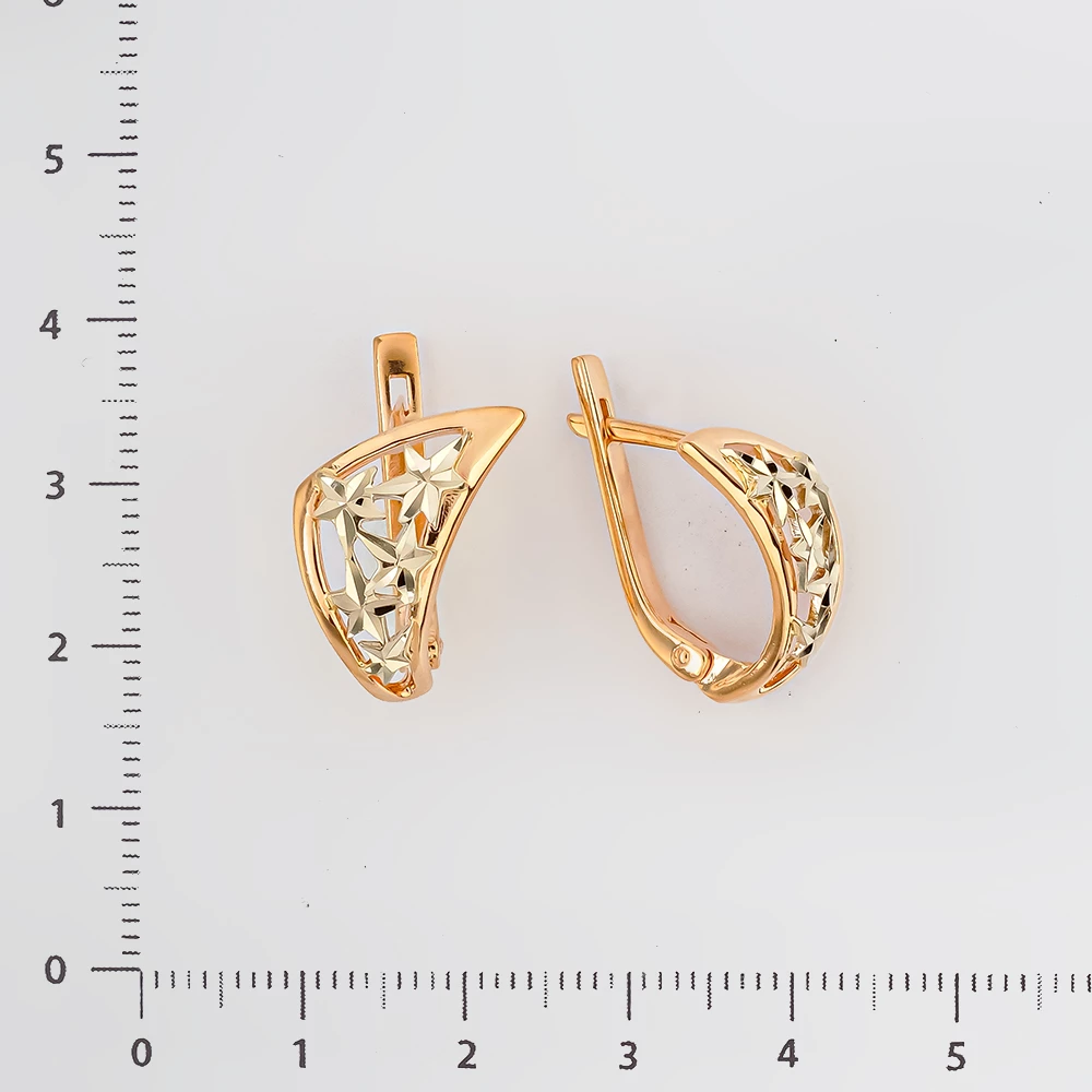 Серьги из красного золота 585 пробы 2