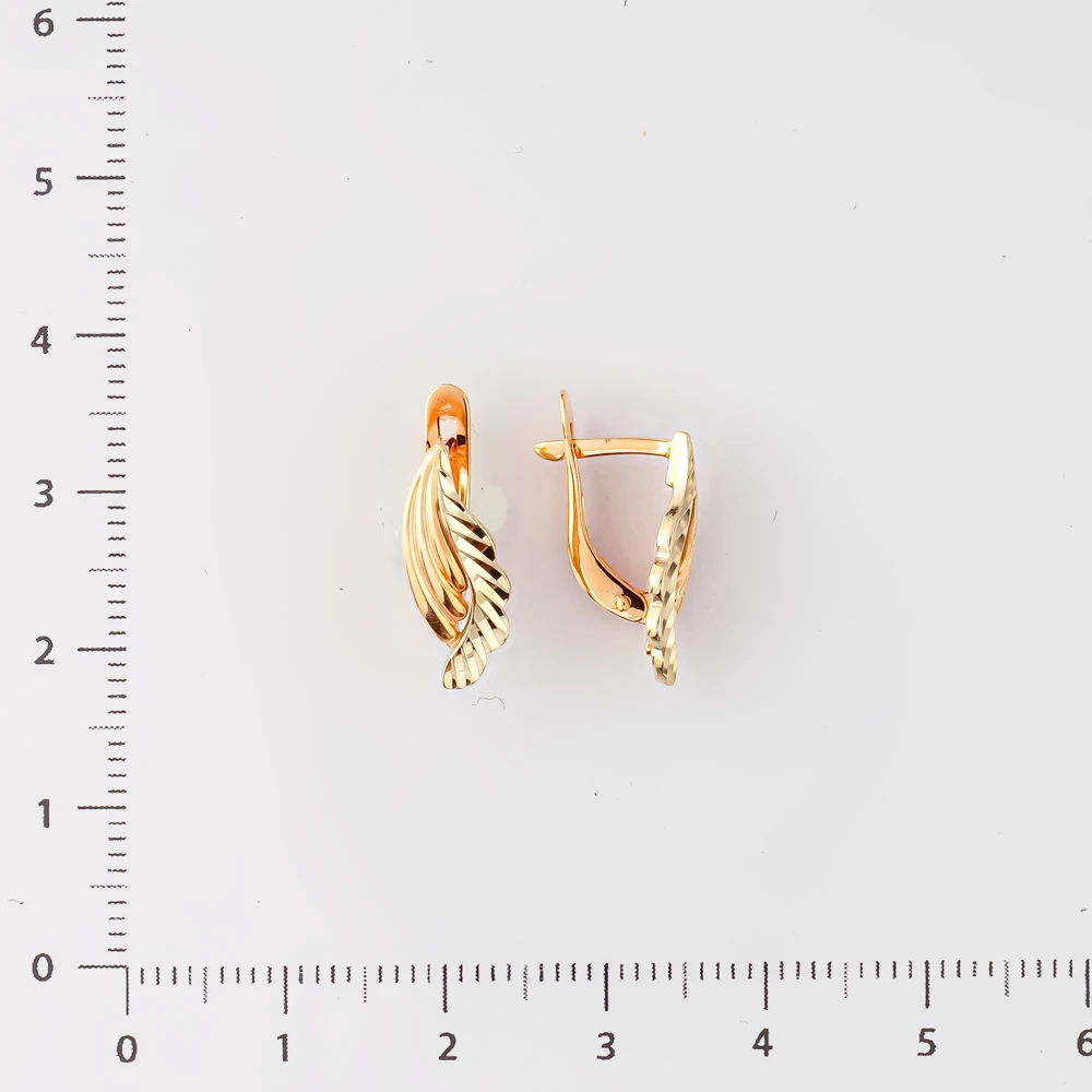 Серьги из красного золота 585 пробы 2