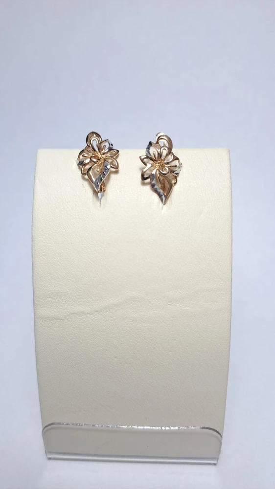 Серьги из красного золота 585 пробы 1