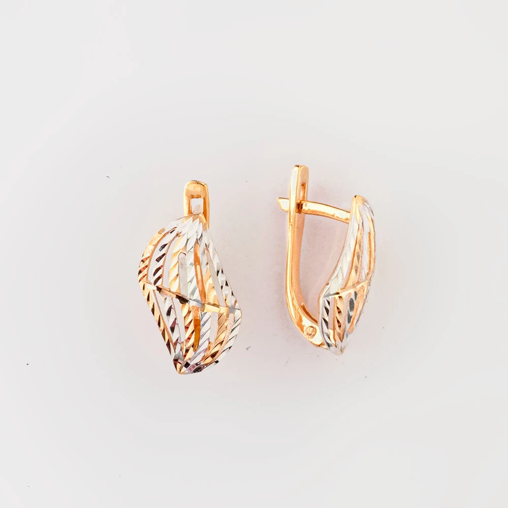 Серьги из красного золота 585 пробы 1