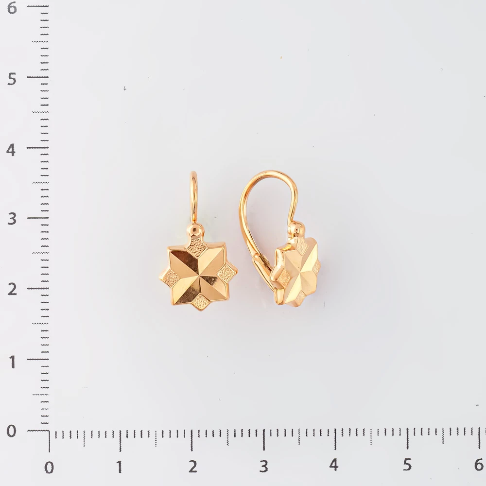 Серьги из красного золота 585 пробы 2