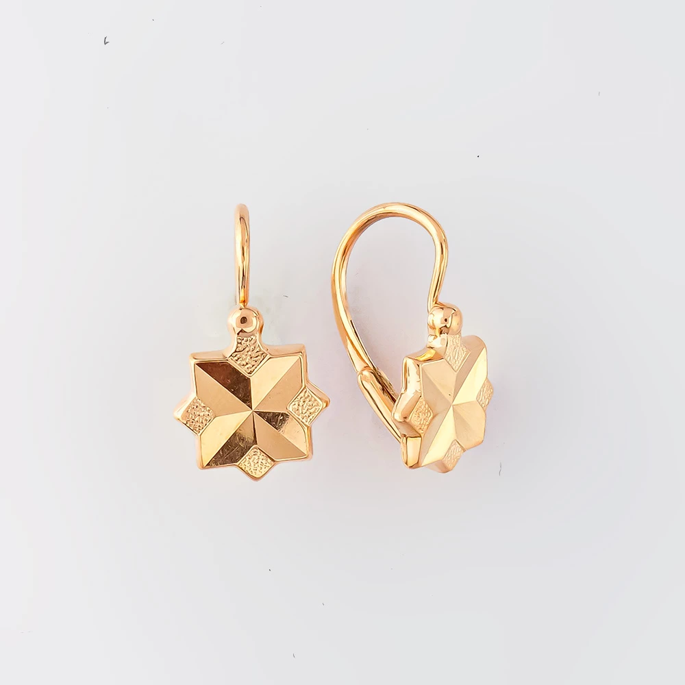 Серьги из красного золота 585 пробы 1
