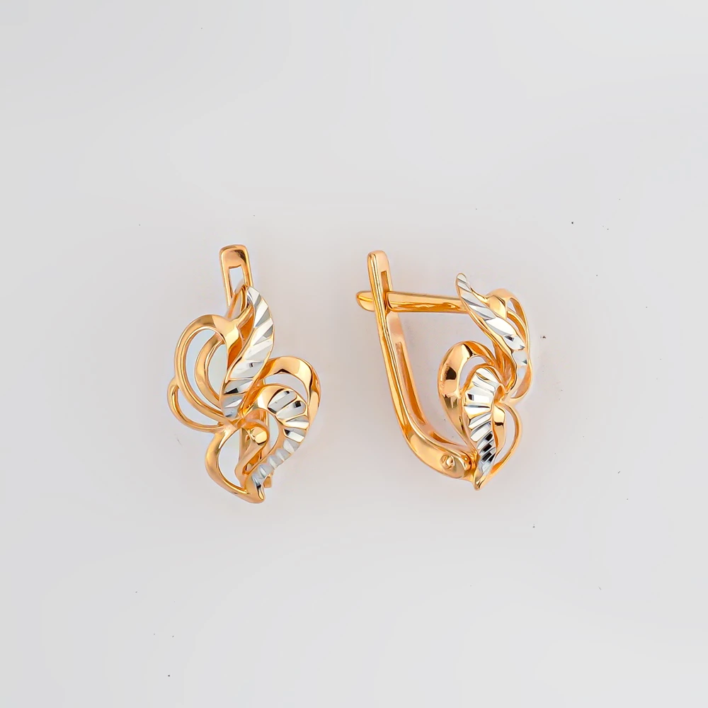 Серьги из красного золота 585 пробы 1
