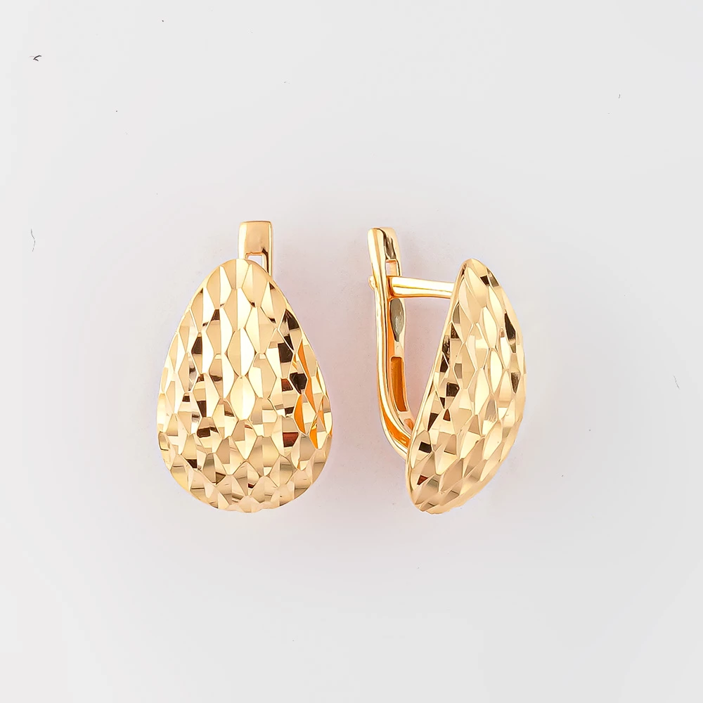 Серьги из красного золота 585 пробы 1