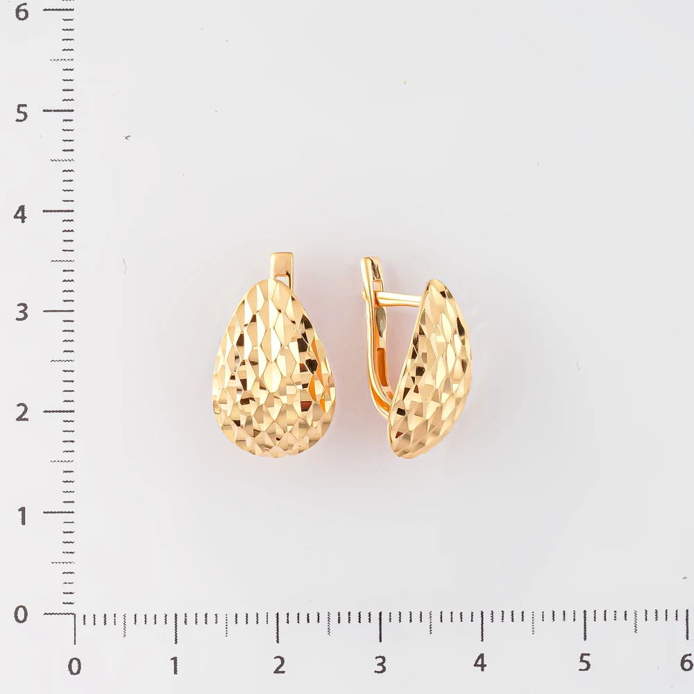 Серьги из красного золота 585 пробы 2