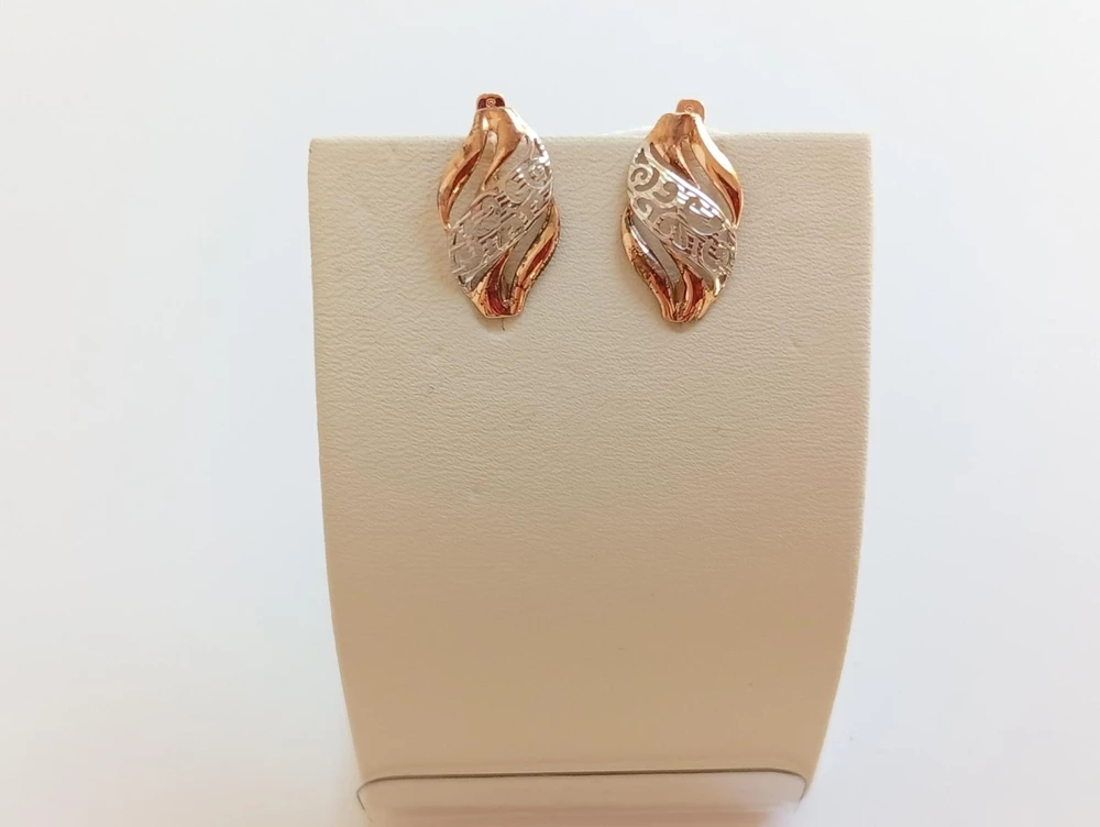 Серьги из красного золота 585 пробы 1
