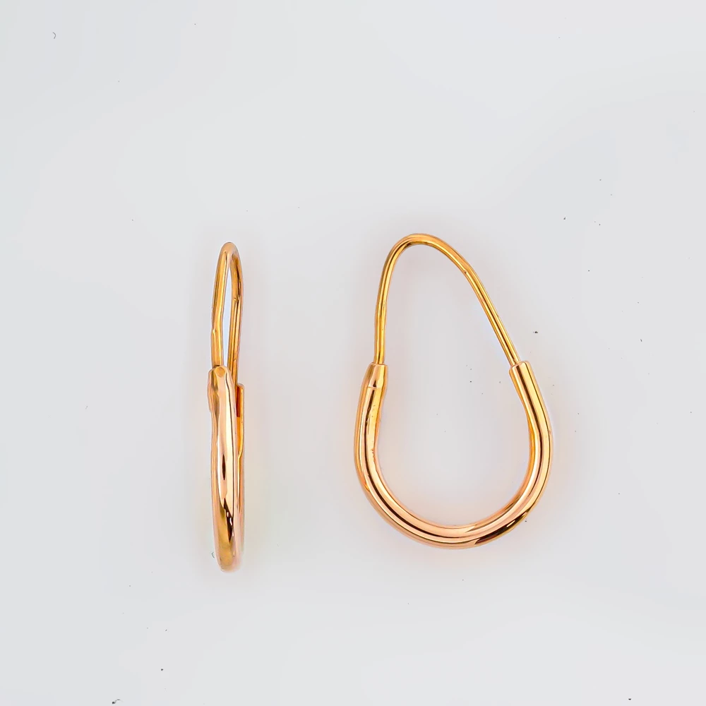 Серьги конго из красного золота 585 пробы 1