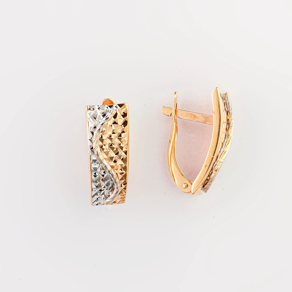 Серьги из красного золота 585 пробы 1