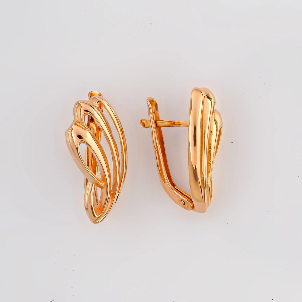 Серьги из красного золота 585 пробы 1