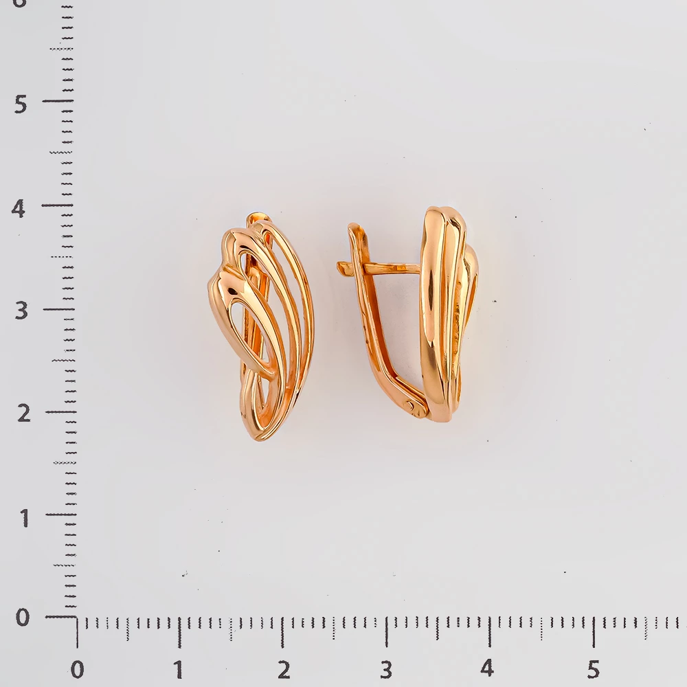 Серьги из красного золота 585 пробы 2
