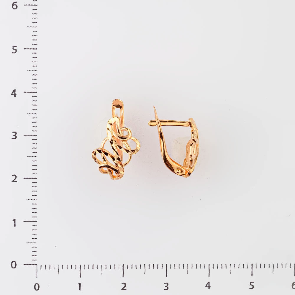 Серьги из красного золота 585 пробы 2
