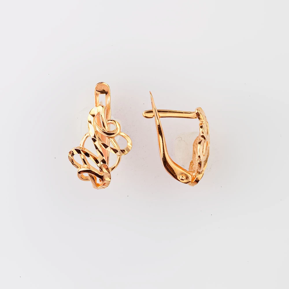 Серьги из красного золота 585 пробы 1