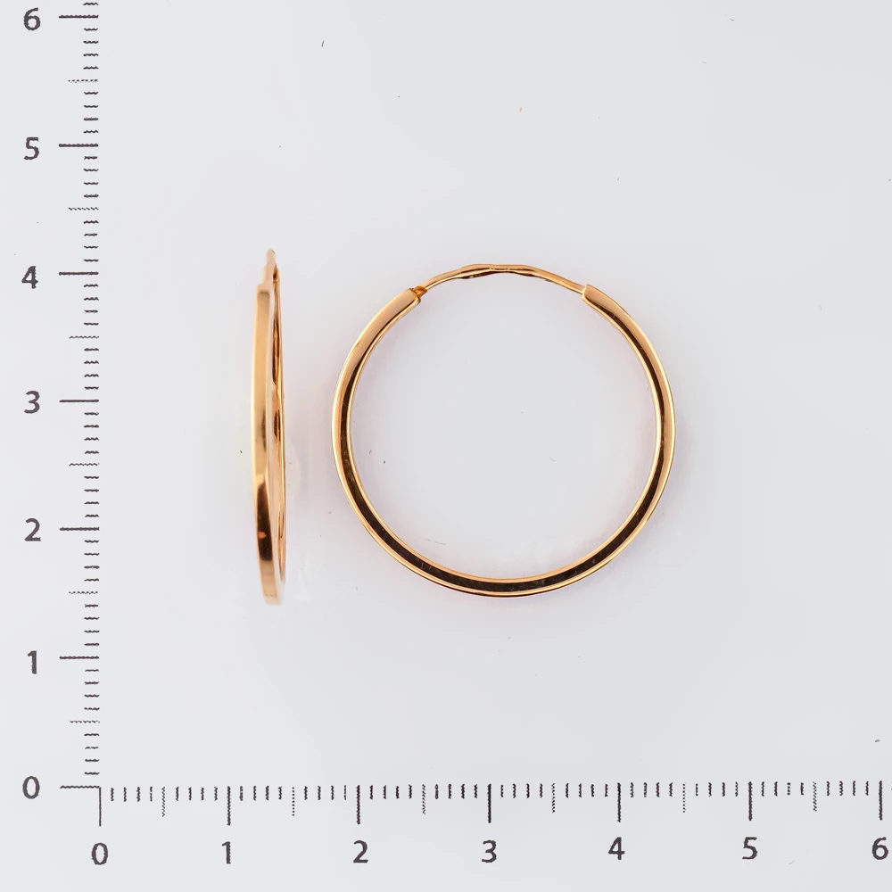 Серьги конго из красного золота 585 пробы 2