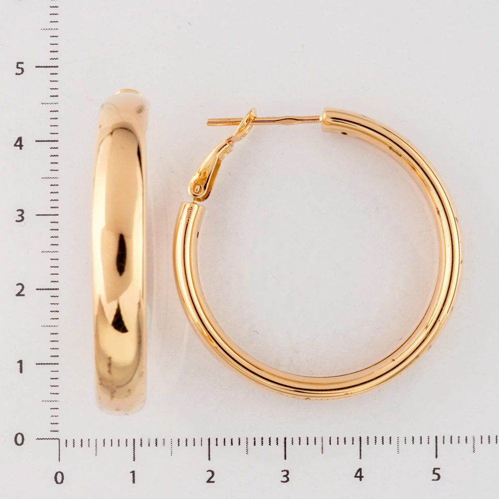 Серьги конго из красного золота 585 пробы