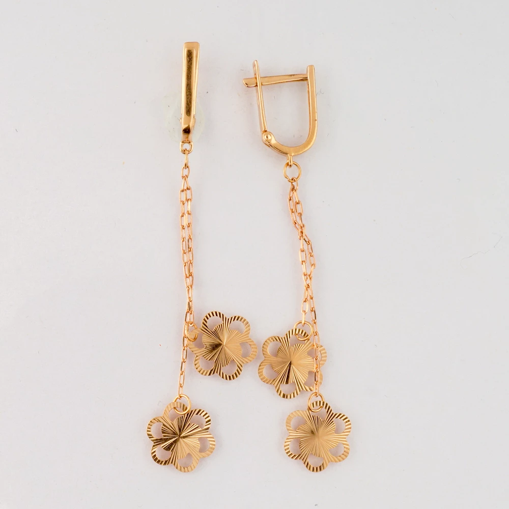 Серьги из красного золота 585 пробы 1