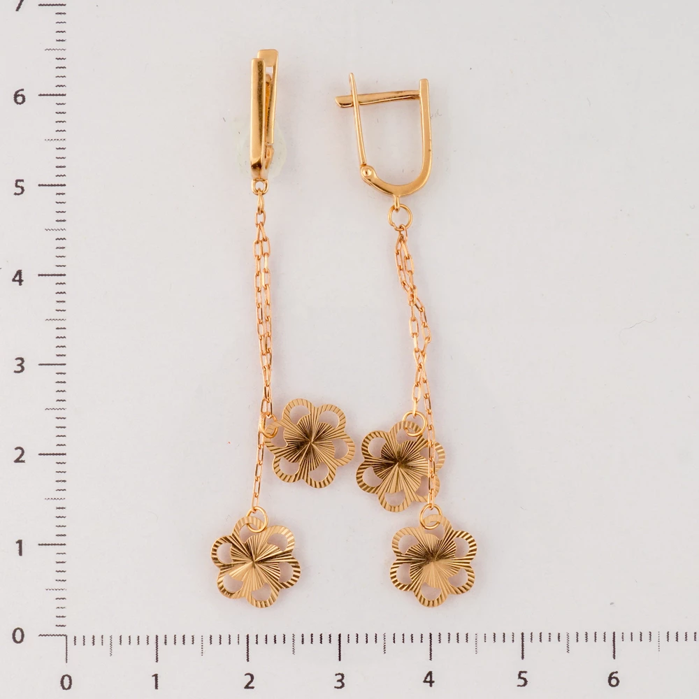 Серьги из красного золота 585 пробы 2