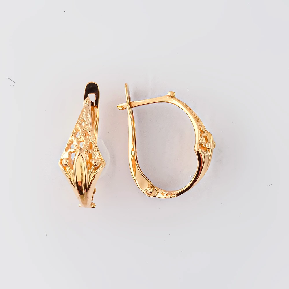 Серьги из красного золота 585 пробы 1