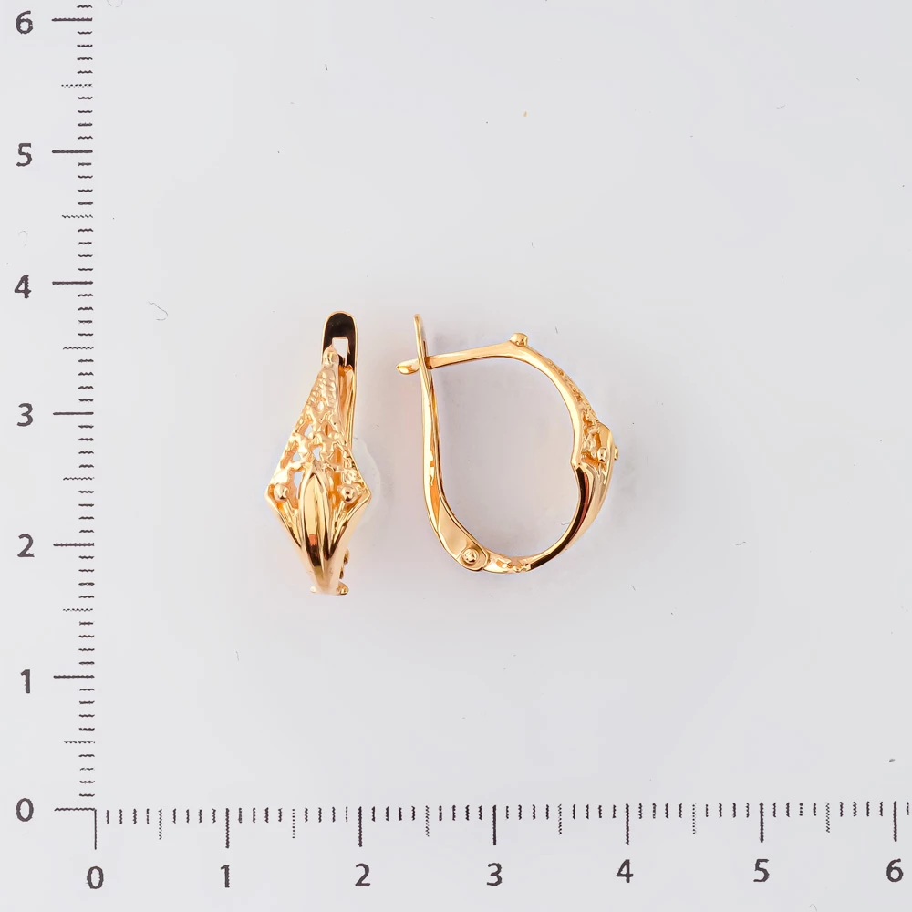 Серьги из красного золота 585 пробы 2