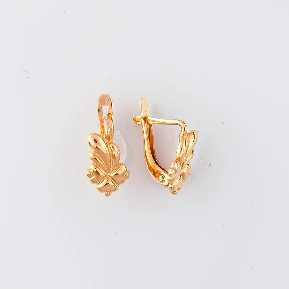 Серьги из красного золота 585 пробы 1