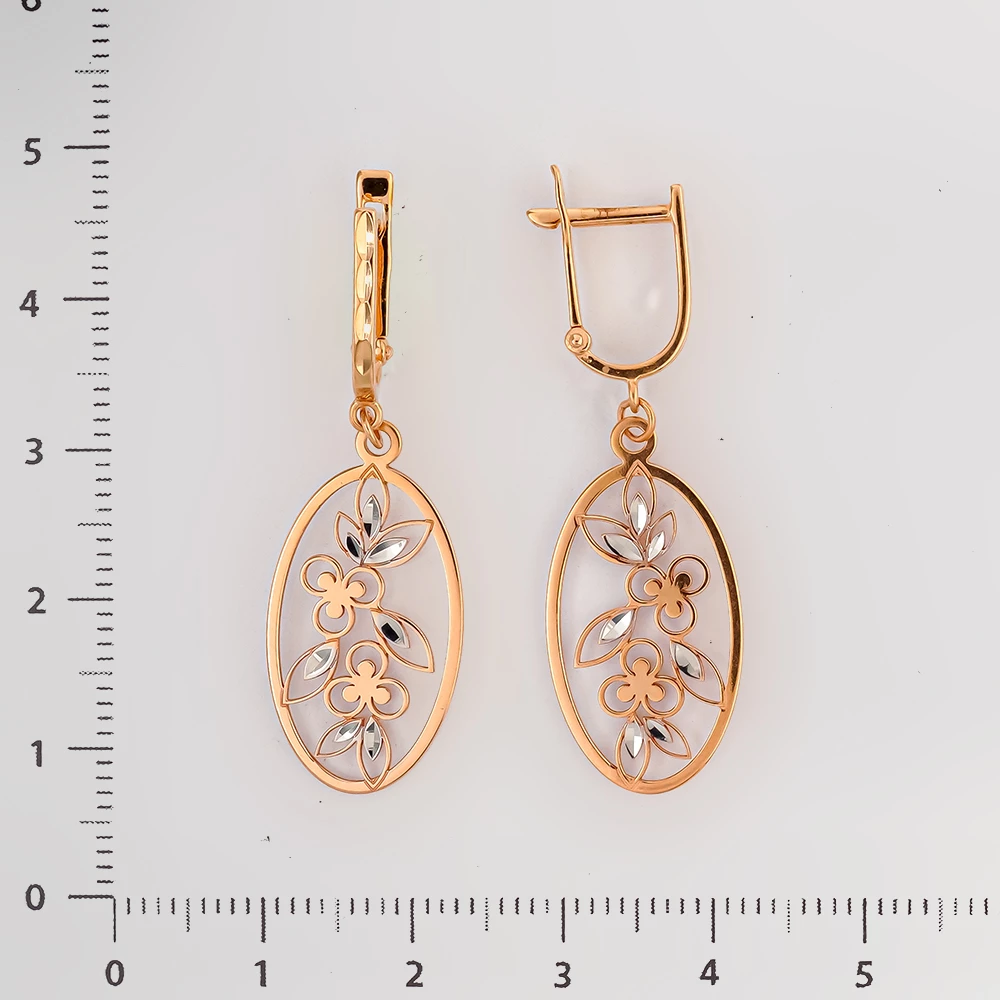 Серьги из красного золота 585 пробы 2