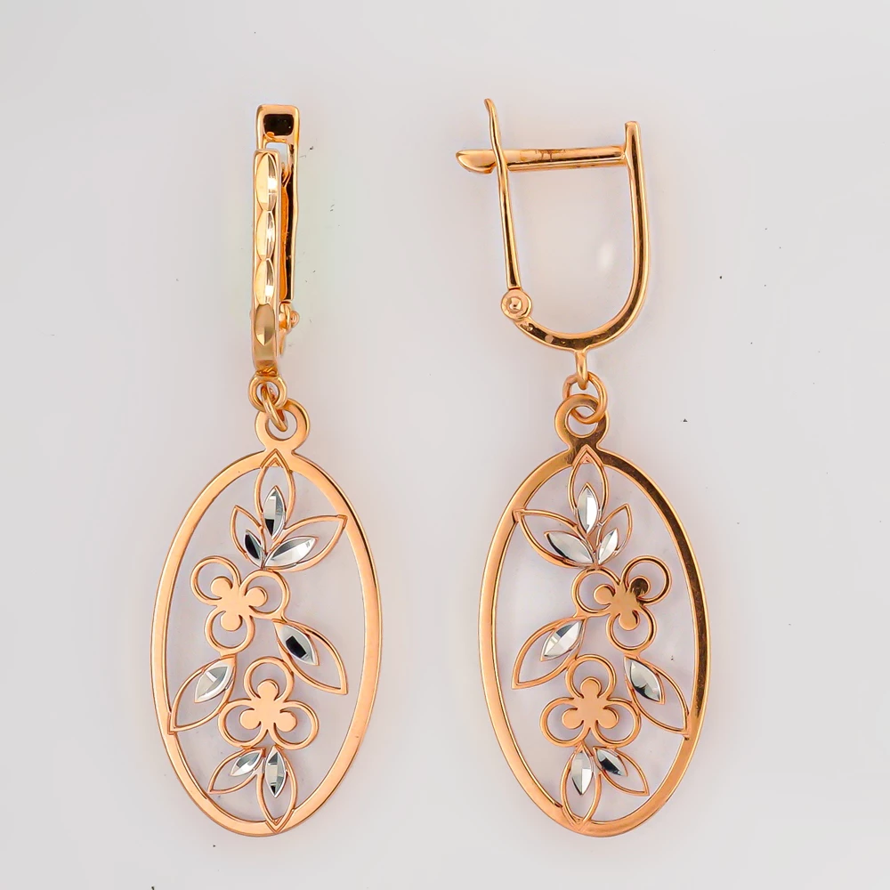 Серьги из красного золота 585 пробы 1