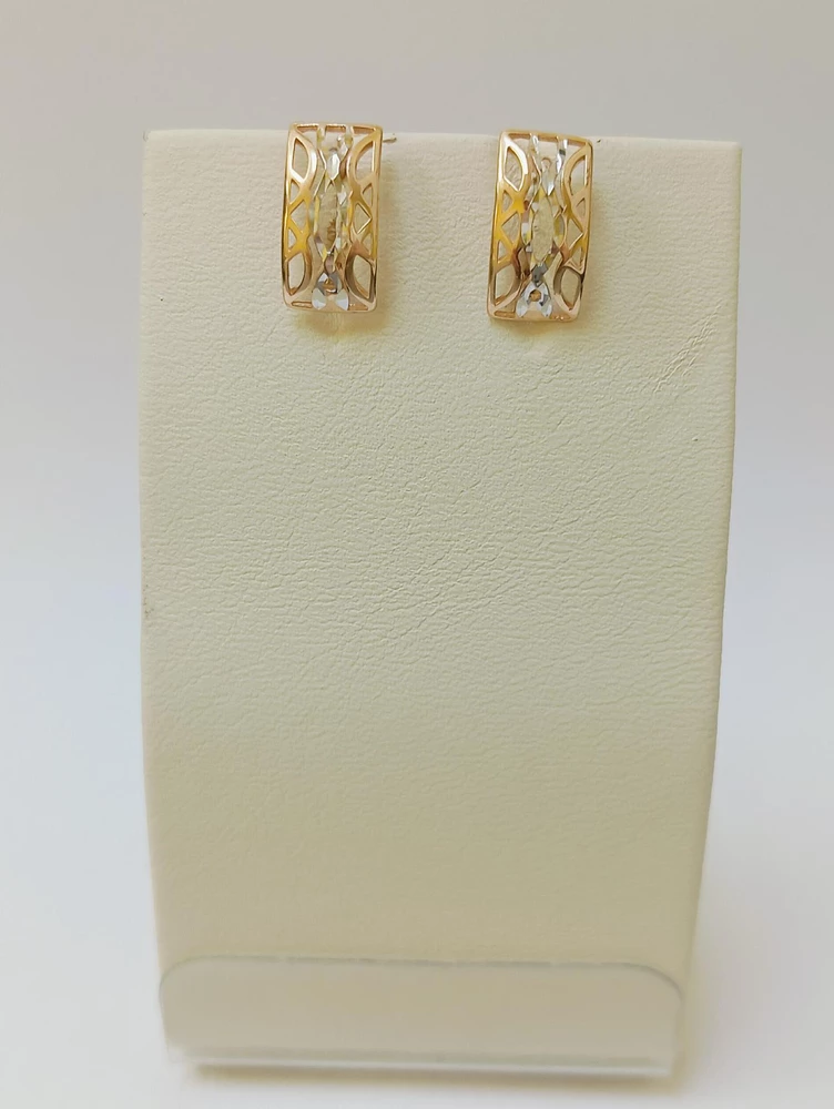 Серьги из красного золота 585 пробы 1