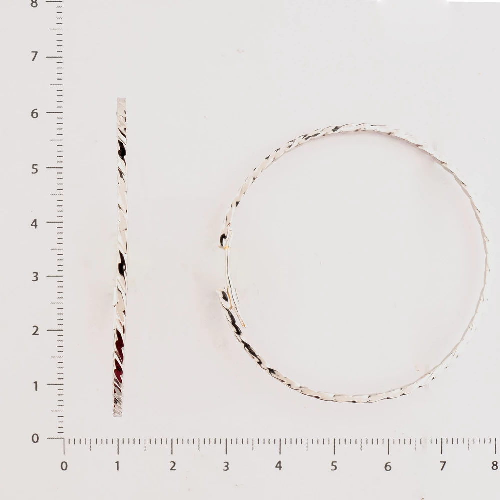 Серьги конго из белого золота 583 пробы