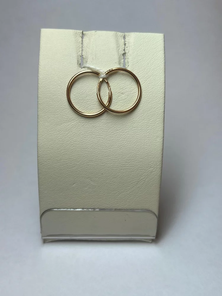 Серьги конго из красного золота 585 пробы 1